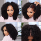Hurela Flash Sale| V Part Kinky Curly Human Hair Wigs Protective Style Wigs No Lace No Gel Glueless Wigs Natural Color Facebook Special Sale