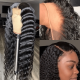 Deep Wave Hair 13x4 Pre Plucked Human Hair Lace Front Wigs 