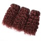 Hurela High Quality Brazilian Curly Human Hair Weave Hair 3 Bundles Deals Burgundy Red 8-26 inch