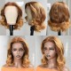 Hurela Blonde Highlight Piano Color Lace Part Wig