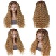 Deep Wave Hair 13x4 Pre Plucked Human Hair Lace Front Wigs 