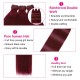 Hurela Cheap Brazilian Human Hair Straight Weave Hair Hairstyles 4 Bundles Color #99J