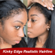 Hurela Lace Front Realistic Kinky Straight 150% Density Human Hair Wigs