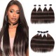 Hurela Brazilian Human Hair Straight Weave Hair Hairstyles 4 Bundles Color #4