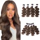 Hurela 4 Bundles Brazilian 100% Human Hair Body Wave Hairstyles Color #4