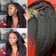 Hurela Lace Front Realistic Kinky Straight 150% Density Human Hair Wigs