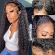 Hurela Jerry Curly Glueless Wigs 13x4 HD Transparent Lace Front Wigs Pre Plucked With Baby Hair Heavy Density