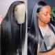 Hurela 150% Density Long Straight 13x4 Lace Frontal Wigs Natural Color