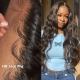 Hurela Pre Plucked HD Lace Wigs Body Wave 5x5 Lace Closure Wigs Human Hair 180% Density Natural Color Tiktok Special Sale