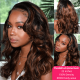 Body Wave Hairstyles Lace Part Wig Human Hair Wigs With Baby Hair 150% Density #FB30 Color