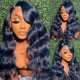 Hurela 13X4 Lace Front Wig 150% density Natural ColorBody Wave Pre-plucked Lace Front Wig 150% density Natural Color