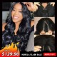 Hurela V Part Body Wave Wig No Leave Out Free Part Upgrade U Part Human Hair Wig Natural Color Crazy Flash Sale