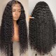 Hurela Jerry Curly Glueless Wigs 13x4 HD Transparent Lace Front Wigs Pre Plucked With Baby Hair Heavy Density
