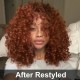 Hurela Lace Bob Wig With Ringlets Color #33B