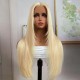 Hurela 150% Density Long Straight 13x4 Lace Frontal Wigs Natural Color
