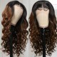 Body Wave Hairstyles Lace Part Wig Human Hair Wigs With Baby Hair 150% Density #FB30 Color
