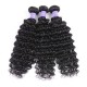 Hurela Brazilian 7A 3 Bundles Deep Wave Virgin Human Hair Weave Natural Black Color