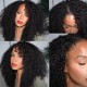 Hurela Beginner Friendly Natural Scalp U Part Kinky Curly Human Hair Wig 150% Density Clearance Sale
