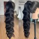 Hurela Body Wave Ponytail With Clip In Wrap-around Ponytail Extension Hair Natural Black