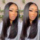 Hurela 150% Density Long Straight 13x4 Lace Frontal Wigs Natural Color