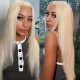 Hurela 150% Density Long Straight 13x4 Lace Frontal Wigs Natural Color