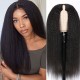 V Part Kinky Straight Human Hair Wigs No Lace No Glueless 150% Density