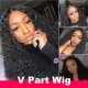Hurela V part Upgrade U Part Wig Human Hair 