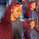 Hurela 4x0.75 Lace Burgundy Colored Jerry Curly 13X4 HD Lace Front Pre-Plucked Wig | Get Cajunfootrub Same Hair Style