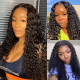 Deep Wave Hair 13x4 Pre Plucked Human Hair Lace Front Wigs 