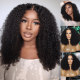Hurela Afro Curly Wig 150% Density Kinky Curly