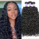 Hurela Hair 100% Human Virgin Hair Water Wave Hair 4 Bundles With 4x4 Lace Closure