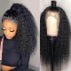 Hurela Cheap Jerry Curly 4x4 Lace Front Wigs With Baby Hair 180% Density