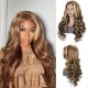 Hurela Blonde Highlight Piano Colored Wigs 13x4 Upgraded Bouncy Body Wave Hair Wigs #TL412
