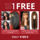 Hurela Lace Front Realistic Kinky Straight 150% Density Human Hair Wigs