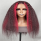 Hurela Lace Front Realistic Kinky Straight 150% Density Human Hair Wigs