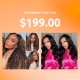 Hurela 18 Inch U part FB30 Jerry Curly Wig And 16 Inch Lace Part Body Wave Wig Mid Of Year Sale
