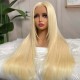 Hurela 150% Density Long Straight 13x4 Lace Frontal Wigs Natural Color