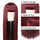 Hurela 99J Color Straight Human Hair Wigs With Bangs 