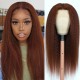Kinky Straight 4x4 lace Closure Wigs Human Hair Pre-Plucked