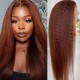 Kinky Straight 4x4 lace Closure Wigs Human Hair Pre-Plucked