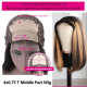 Hurela Blonde Highlight Piano Color Lace Part Wig