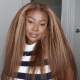 Hurela 13X4 Lace Front Wig 150% density Natural ColorBody Wave Pre-plucked Lace Front Wig 150% density Natural Color