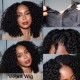 Hurela V Part Kinky Curly Human Hair Wigs Protective Style Wigs No Lace No Gel Glueless Wigs Natural Color