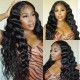 Hurela 13X4 Lace Front Wig 150% density Natural ColorBody Wave Pre-plucked Lace Front Wig 150% density Natural Color