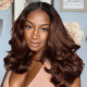 Hurela 13X4 Lace Front Wig 150% density Natural ColorBody Wave Pre-plucked Lace Front Wig 150% density Natural Color