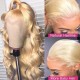  #613 Ombre Blonde Human Hair Body Wave 13x4 Lace Front Wigs With Baby Hair 150% Density
