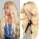 #613 Ombre Blonde Human Hair Body Wave 13x4 Lace Front Wigs With Baby Hair 150% Density