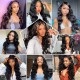 Hurela 13X4 Lace Front Wig 150% density Natural ColorBody Wave Pre-plucked Lace Front Wig 150% density Natural Color