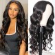 Hurela Body Wave Human Hair Wigs 4x4 Lace Closure Natural Black Color Virgin Hair Wig