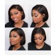 Hurela Best Straight Short Bob Wigs 13x4 Lace Front Wigs Virgin Human Hair 130% Density